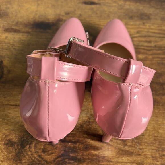 BFDC Pink Patent Rounded Toe Strap 5” High Heels - Picture 8 of 13